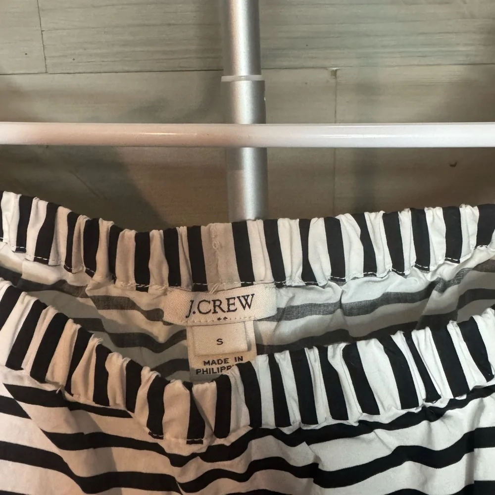 J.Crew Black and White Striped Dress
